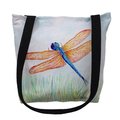 Betsy Drake Betsy Drake TY1045S 13 x 13 in. Dragonfly Small Tote Bag; Amber & Blue TY1045S